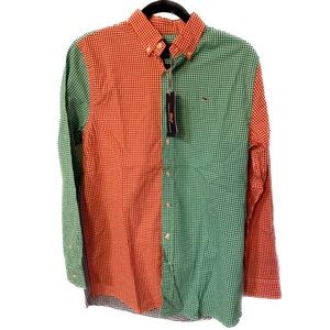 NEW with Tags Boys Vineyard Vines Whale Shirt Party Gingham size XL (18)